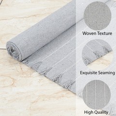 Organic Herbal Cotton Yoga Mat, Grey Yoga Mat, Thick Non- slip Yoga Mat