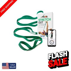 Stretch Out Strap – 10 Loops for All Sports with Exercise Book Included