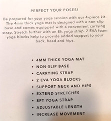 Jessica Simpson Yoga Kit 4 Piece Performance Active Gear New