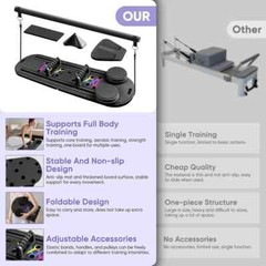 Pilates Reformer, Reformer Pilates Machine for Home Workout, Multifunctional Abd
