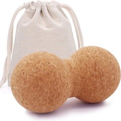 Cork Peanut Massage Ball, Peanut Double Lacrosse Massage Ball for Deep Tissue