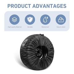 1 PC Spare Tire Covers, 210D Oxford Cloth Sun Protection debris Proof Storage