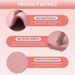 Large Yoga Mat Thick, 76″x32″x0.31″Wide POE Exercise Mat with Non-Slip Surfac…