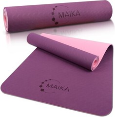Yoga Mat Non Slip, Pilates Fitness Mats, Eco Friendly, Anti-Tear 1/4″ Thick
