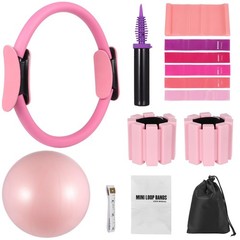 Pilates Equipment Kit for Home Workout, Pilates Ring Set with Ball, Ankle Wri…