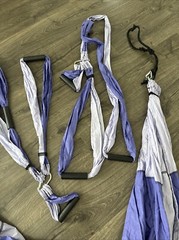 Complete Aerial Yoga Hammock with Strap Extensions & Foam Handles for Stability