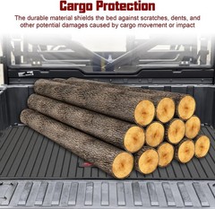Heavy Duty Rear Cargo Mat for Polaris Ranger 1000 XP Crew 2018-2026 Bed Liner