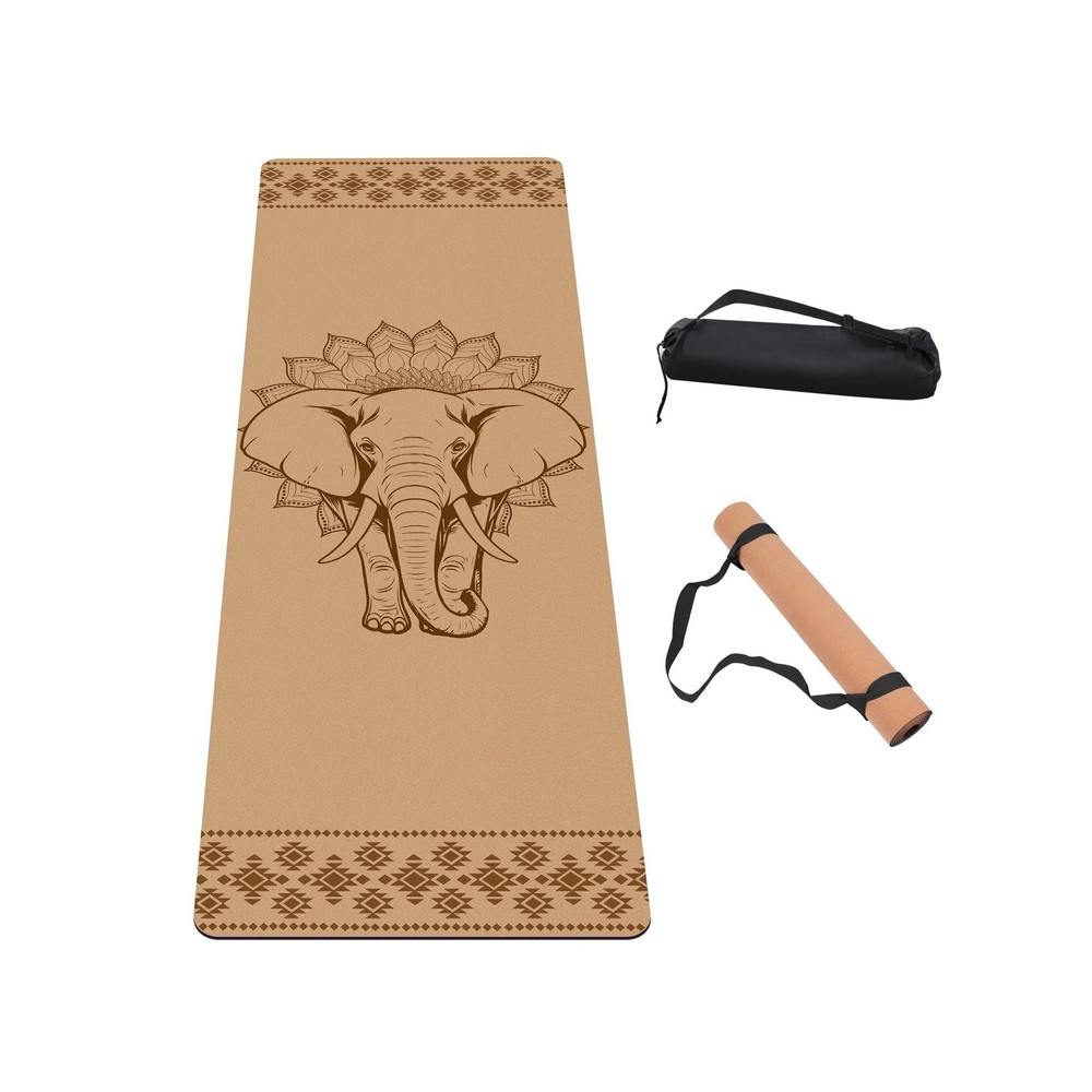 Premium Cork Yoga Mat Non Slip Thick Cork Exercise & Fitness Mat fo… Fast Ship