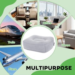 Inflatable Foot Rest for Airplane Travel & Office, Portable Leg Rest Pillow, …