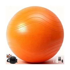 Gruper Yoga Ball, Multiple Sizes Non Slip Exercise Ball for Workout… Fast Ship