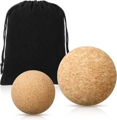 Cork Massage Balls Set of 2 for Fascia Release After Exercise Yoga Point
