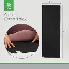 Extra Thick Non Slip Yoga Mat TPE Material 68 Inch Long 6MM for Exercise Fitness