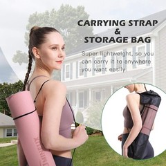 Lightweight Eco-Friendly 1/4″ Yoga Mat with Storage Bag – Perfect for Wellness