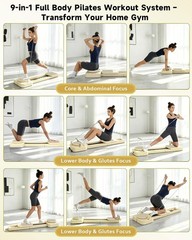 Portable Foldable Pilates Reformer 2026 9-in-1 Travel Board