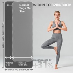 Extra Thick NBR Yoga Mat for Women & Men, 15mm Thick, 72”x32” Large Exercise …