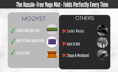 Folding Yoga Mat, Foldable Exercise Mat for Yoga, Pilates, Knee pad, NO Roll Mat