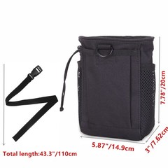 Rock Climbing Chalk Bag, goldhik Bouldering Bags with Quick-Clip black