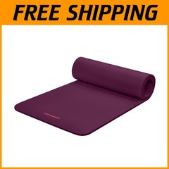 Solana Yoga Mat 1/2in Thick – Non-Slip Workout Mat 72x24in`