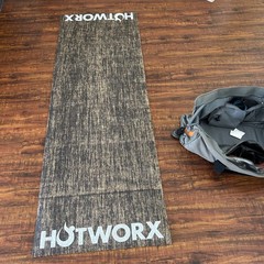 HOTWORX starter Yoga Kit, Duffel Bag, Resistance Bands, Yoga Mat, Flexloop Bands
