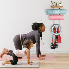 Yoga Mat Holder Accessories Wall Mount Organizer Storage Decor Foam Roller and T