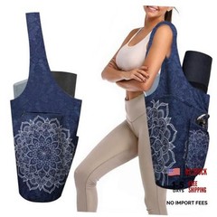 Yoga Mat Bag Carrier for Women Workout Large Waterproof with Zipper mandala