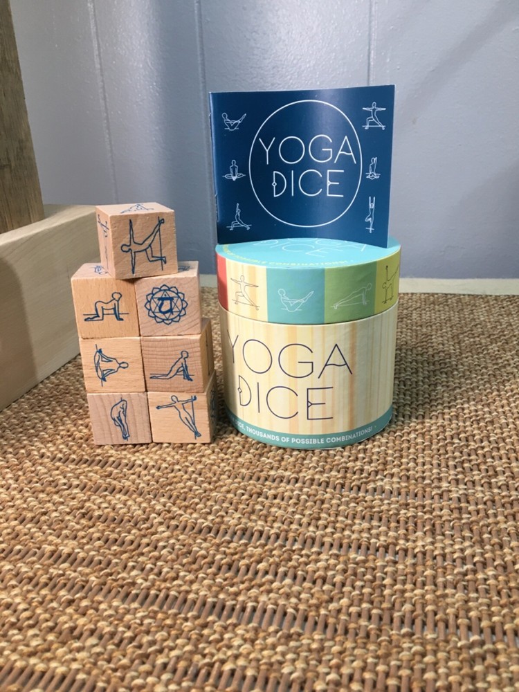 Yoga Dice 7 Wooden Dice, Thousands of Possible Combinations! Meditation Gifts