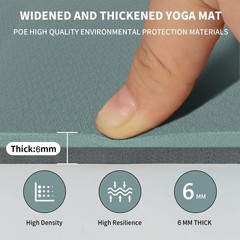 Large Yoga Mat (6’x 4′) – Extra Long and Wide Workout Mat for Men and Women, …