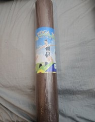 Brown Non-Slip Yoga Mat 68 x 24 in, 3mm PVC Rectangle for Yoga Gym Training