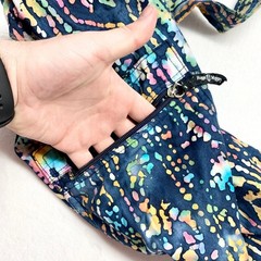 Hugger Mugger Batik Yoga Mat Bag Women OS Multi Color Cotton Sling Carrier