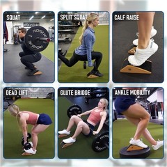 Squat Wedge Block Cork 2 Pack – Non Slip Heel Elevated Wedge and Calf Raise B…