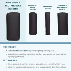 Premium Bolster, Soft & Supportive Meditation Pillow with Carry Handle, Lightwei