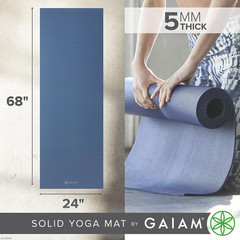 Gaiam Yoga Mat – Premium Solid Thick Non Slip Exercise & Fitness Mat for All Typ
