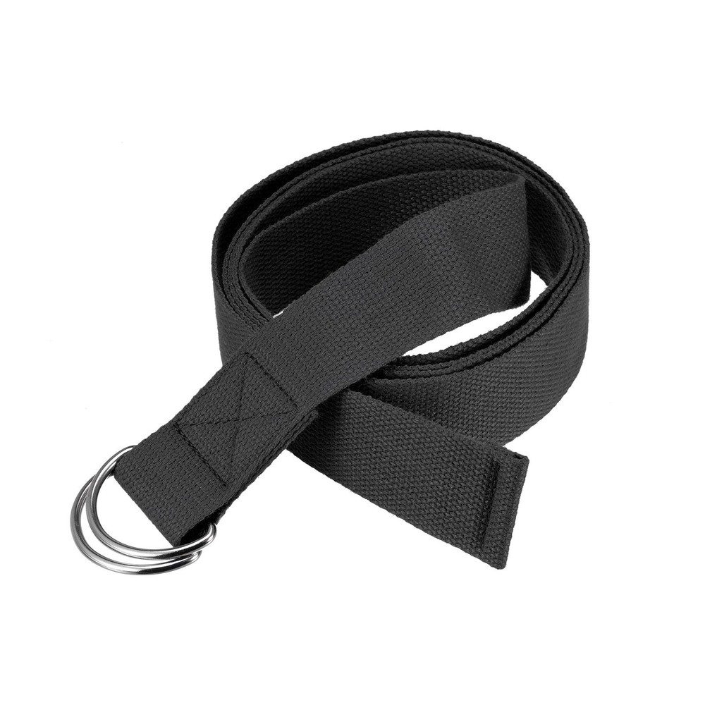 Yoga Strap-6FT Stretch Band with D-Ring for Yoga Pilates Stretch Workout, Black