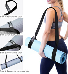 Yoga Mat Strap Sling Adjustable Easy Carry Shoulder Holder Fitness Belt