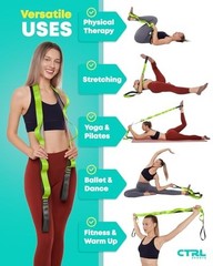 Non-Elastic Stretching Strap with Loops – Yoga & Physical Therapy Band for Flexi