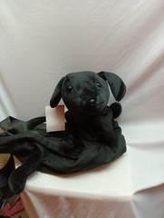 Yoga Pets Yoga Mat Carry Bag 31″ Long Plush Black Dog Has A Zipper Pocket On…