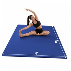 Large Yoga Mat, 6′ x 4’/6′ x 3′ x 6mm /8mm/12mm Thick 72″ x 48″ x 0.24″ Blue