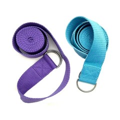 Yoga Strap Cotton 183cm Adjustable D Ring Belt Stretch Exercise Pilates