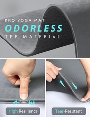 Yoga Mat Double-Sided Non Slip, 72” x 32” x 7mm – Extra Wide & Thick Yoga M…