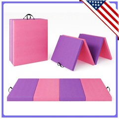 Gymnastics Mat Exercise Mat Gym Mat Aerobics Workout Foldable Tumbling Mat 6x2ft
