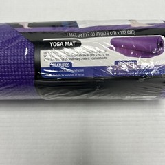 Exercise Floor Mat Fitness Padding Purple Non Slip 24″ x 68″ Pro strength Yoga