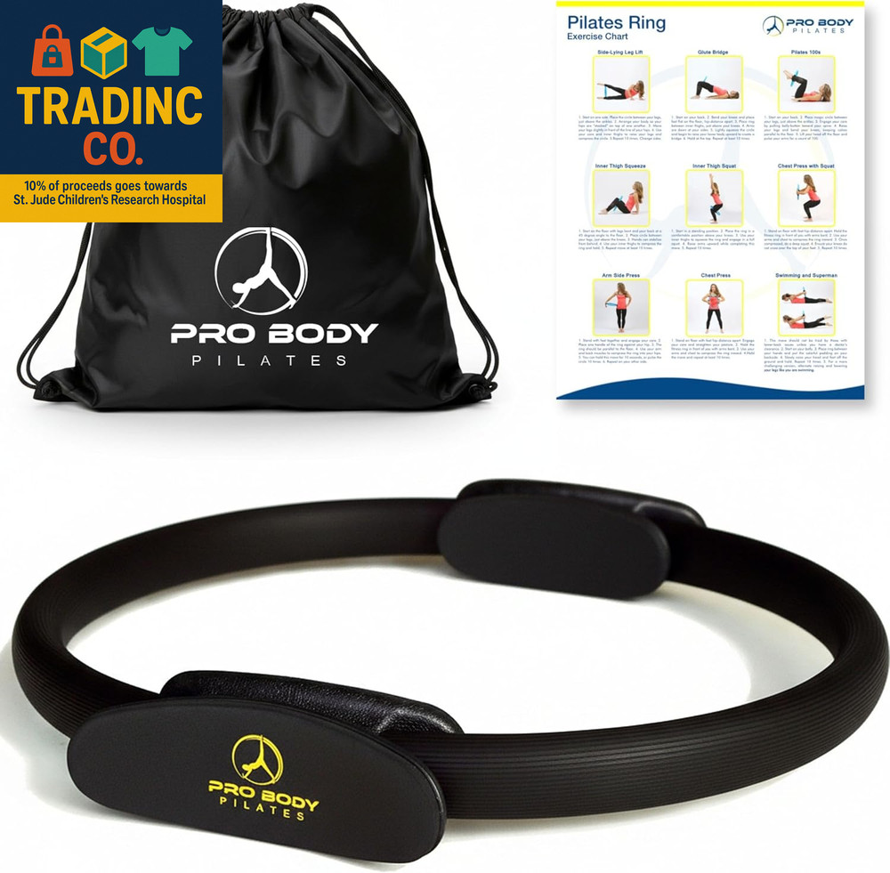 Fitness Circle – 14 Inch Pilates Ring for Focusing on Toning Inner Thighs, Arms,