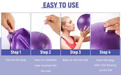 Pilates Ball 2P, 9 Inch Workout Ball for Women Men Kid Toddler, Small Exercise