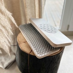 Sadhu board with Galvanized nails “Flower of Life”, Foot massage Reflexology