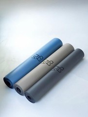 Yuta Yoga Mat Set of 3 for Yoga, Blue/Gray/Taupe, Unisex Adults