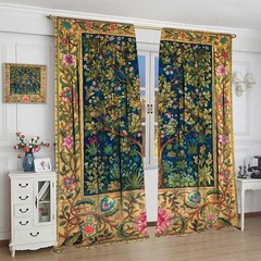 William Morris Botanical Windows Curtains,Tree of Life Original Design Floral…