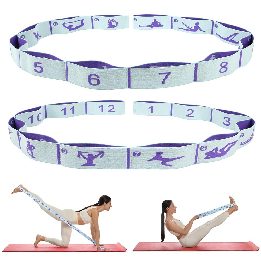 Elastic Yoga Stretching Strap with Loops,Stretch Straps For Physical Therapy,…