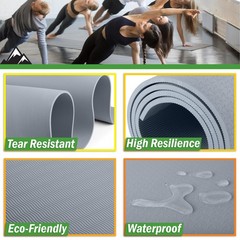 Large Yoga Mat – 6’x4’ Wide Exercise Mat – 8mm Thick Non-Slip Workout Mat