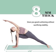 Yoga Mat Extra Thick 1/3” & 2/5″ Non Slip Yoga Mats for Women Eco Friendly T…