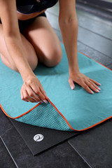 2 Pack Hot Yoga Towel with Grip Dot, Non Slip Yoga Mat Towe Sweat Absorbent Towe